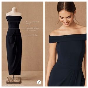 BHLDN Navy off the shoulder